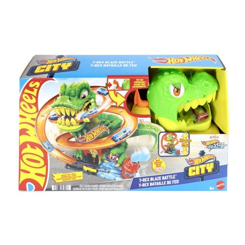 Hot Wheels - CITY T - REX VS FIRE STATION PLAYSET Games & Toys