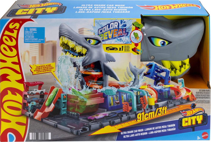 Hot Wheels - City Ultra Shark Car Wash Playset Toys & Games