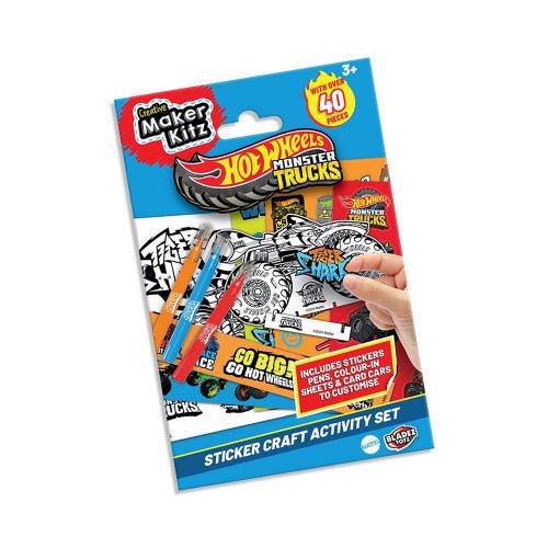 Hot Wheels - MONSTER TRUCKS STICKER ACTIVITY SET Games & Toys