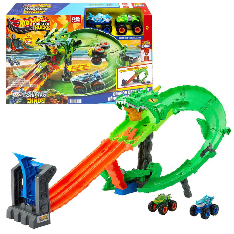 Mattel - HOT WHEELS - SHARKS vs DINOS PLAYSET