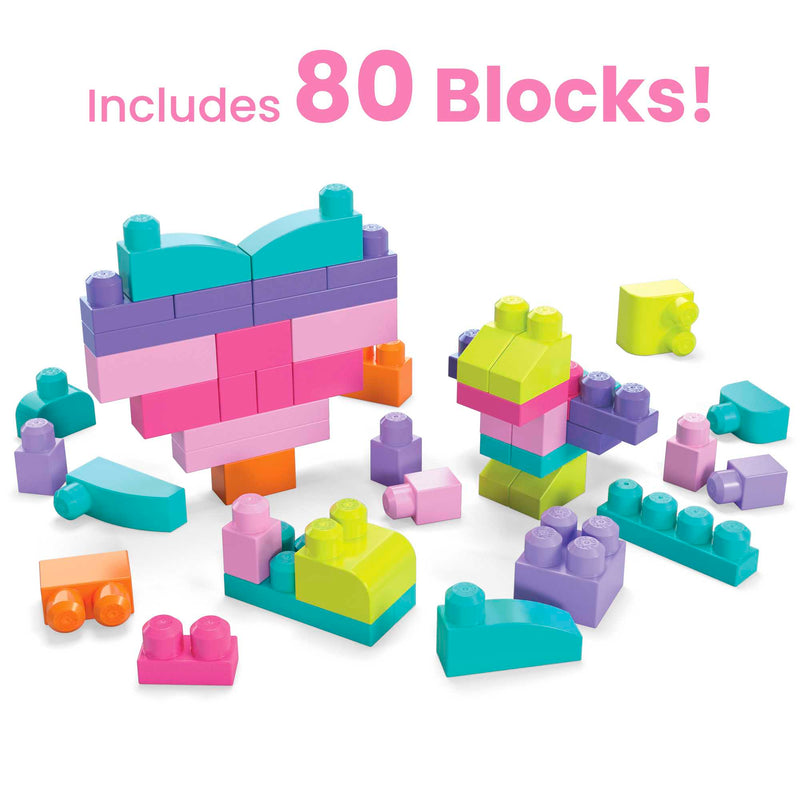 MEGA Bloks - Big Building Bag (80 Pieces) | Pastel - Product detail or play view 3