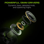 HyperGear - Hypergear Gaming Earbuds Bluetooth Cobrastrike Passive Noise Cancelling 25Hr Playtime Built In Mic Touch Sensor Controls Charging Case - Black Electronics