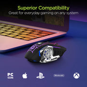HyperGear - Hypergear Gaming Mouse Wireless 2.4Ghz Chromium 6 Button 1600Dpi 7 Colour Led Pc/Mac - Black Electronics