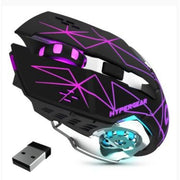 HyperGear - Hypergear Gaming Mouse Wireless 2.4Ghz Chromium 6 Button 1600Dpi 7 Colour Led Pc/Mac - Black Electronics