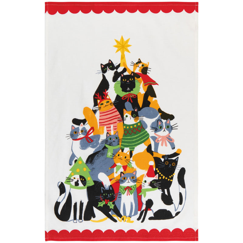 Jubilee - Kitty Carol Christmas Dishtowel