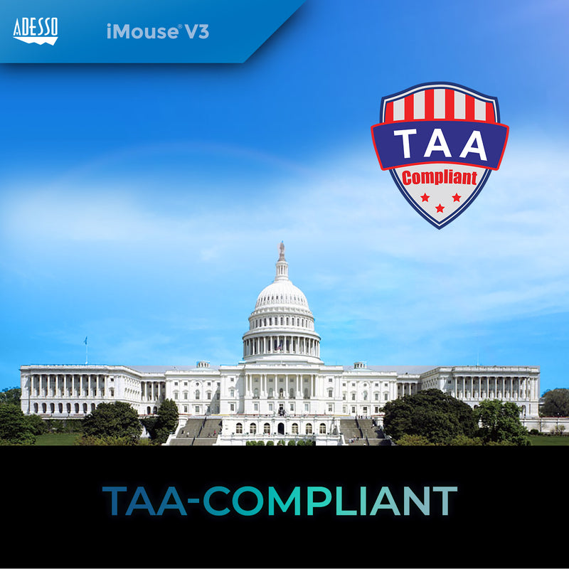 Adesso - Adjustable Vertical Ergonomic Mouse TAA Compliant