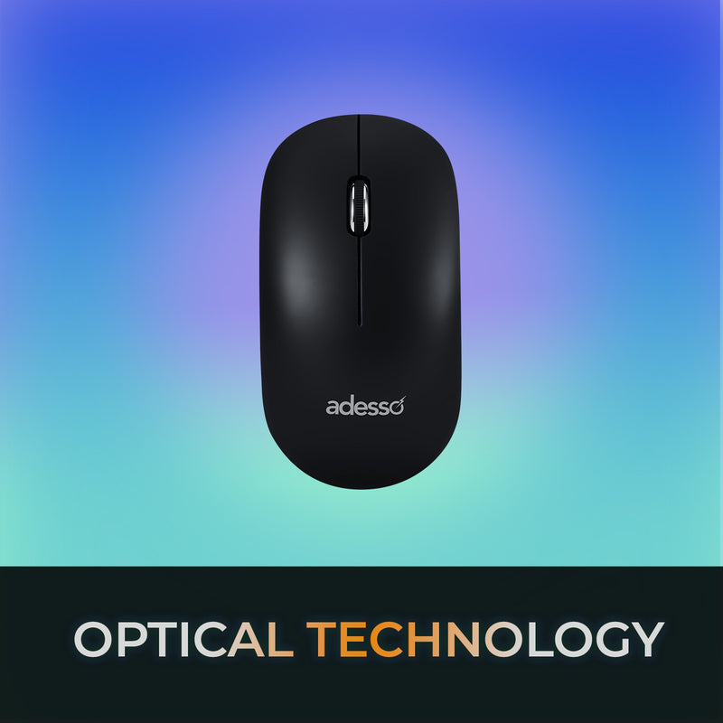 Adesso - Keyboard & Mouse Combo Wired Quiet Switch Low Profile with CoPilot AI Hotkey - Black
