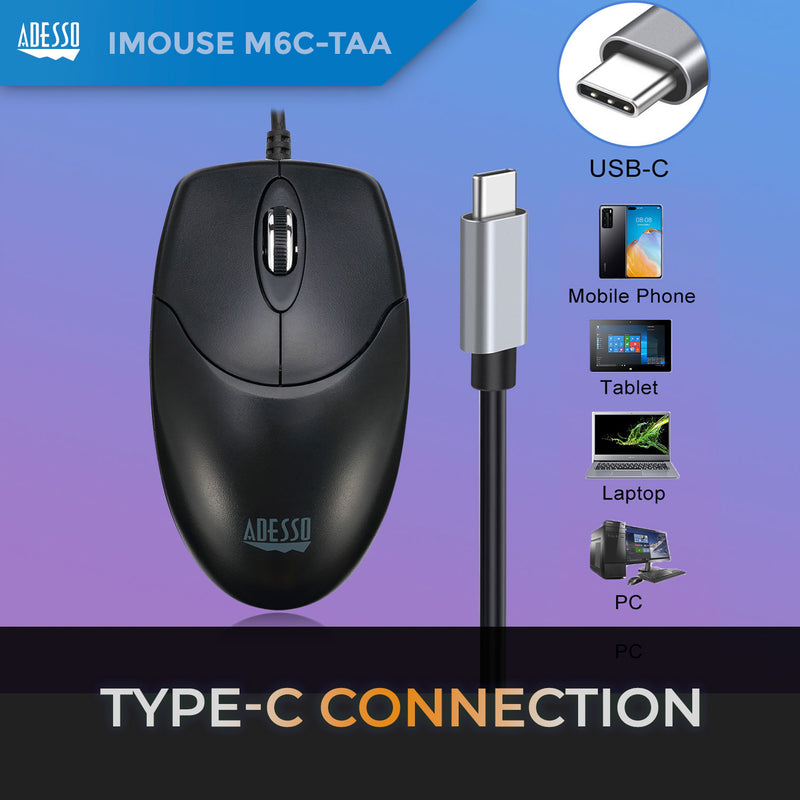 Adesso - Typ Desktop full size mouse (TAA Compliant)