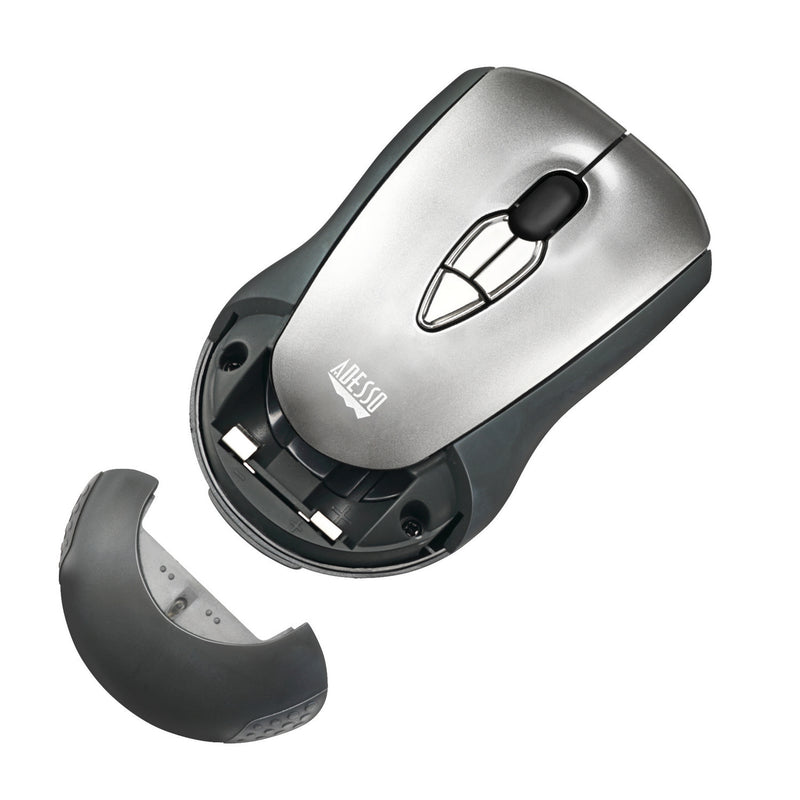 Adesso - Air Mouse Wireless iMouse P10 USB 2.4Ghz Dongle with MotionTools 3 Software for Presentations Mouse/Wireless Presenter PC/Mac - Black & Silver