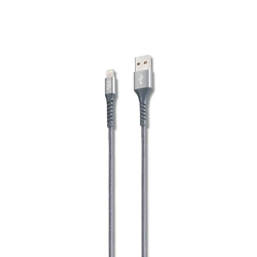 iStore - Charge & Sync Lightning to USB-A 4ft MFI Alloy Aluminum Flex Reinforced Cable - Space Gray (ACC1013CAI) - Limolin 