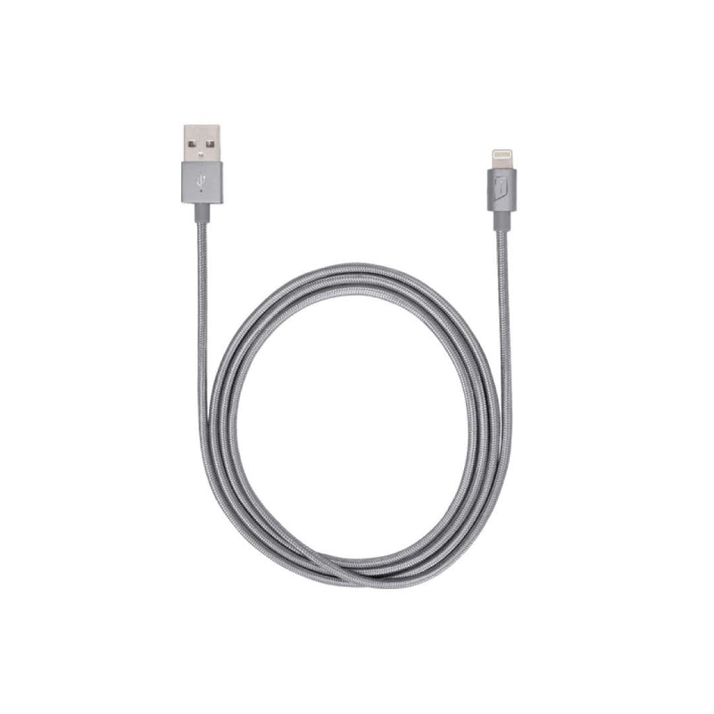 iStore - Charge & Sync Lightning to USB-A 4ft MFI Braided Cable - Space Grey (ACC994CAI) - Limolin 