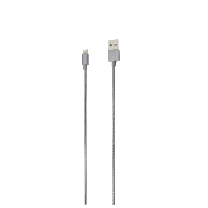 iStore - Charge & Sync Lightning to USB-A 4ft MFI Braided Cable - Space Grey (ACC994CAI) - Limolin 