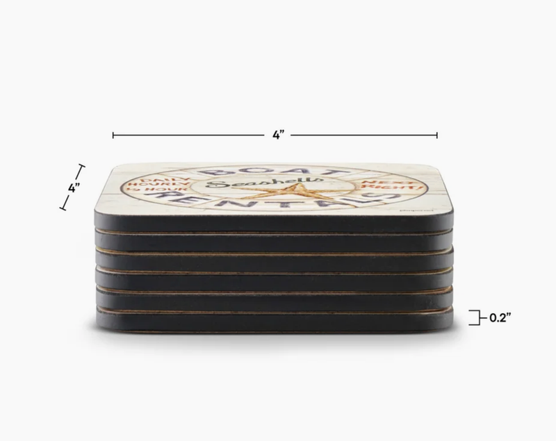Pimpernel - Coastal Signs Coasters (Set of 6)
