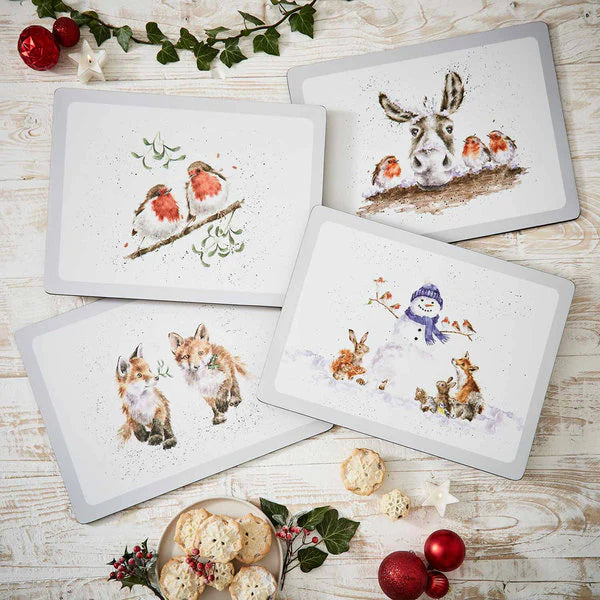 Pimpernel - Wrendale Christmas 16x12" Mats (Set of 4)