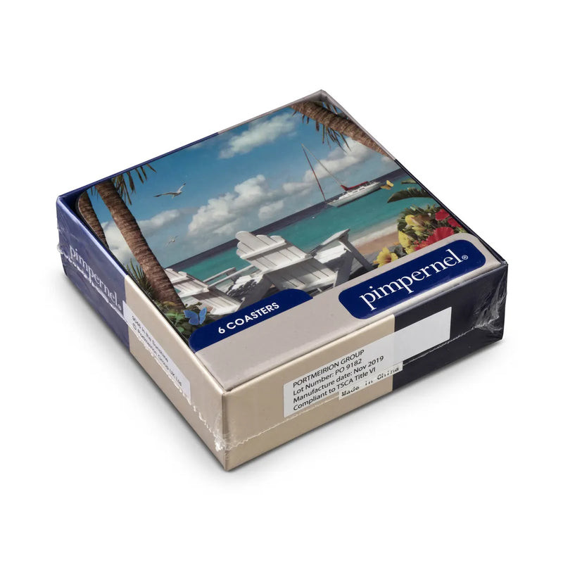 Pimpernel - In the Sunshine Coasters (Set of 6) | 4 x 4 in