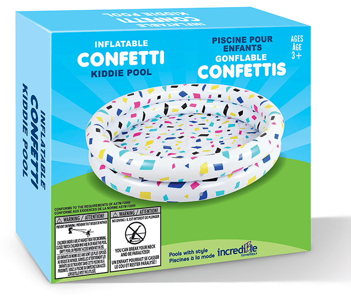 Incredible - Confetti 2 Ring Inflatable Pool Toys & Games