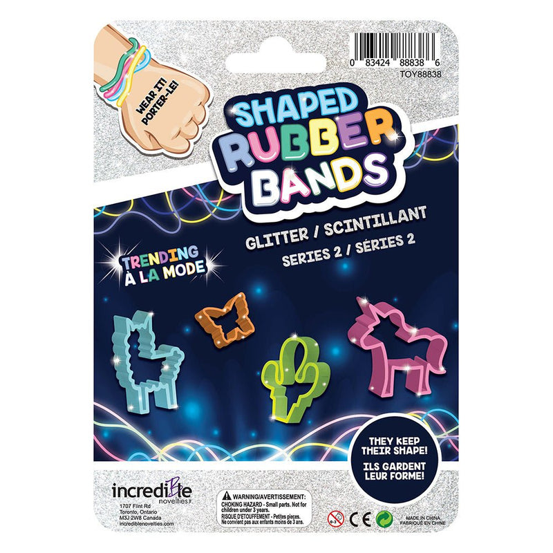 Incredible - Trending Glitter S2 Shaped Rubber Bands Toys & Games