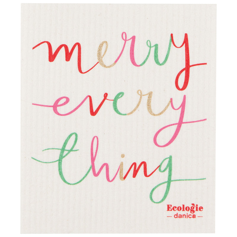 Ecologie by Danica - Merry Everything Christmas Swedish Dishcloth