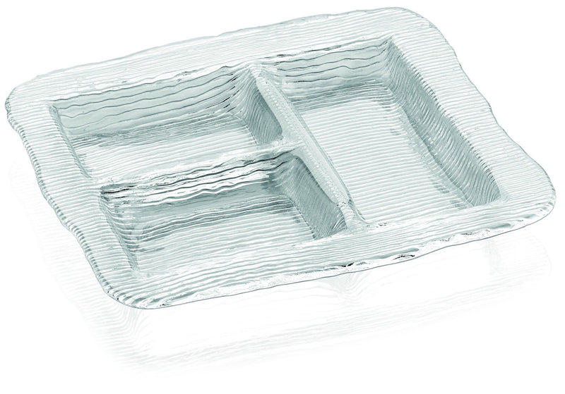 IVV - All In One - Relish tray 3 sections in clear glass