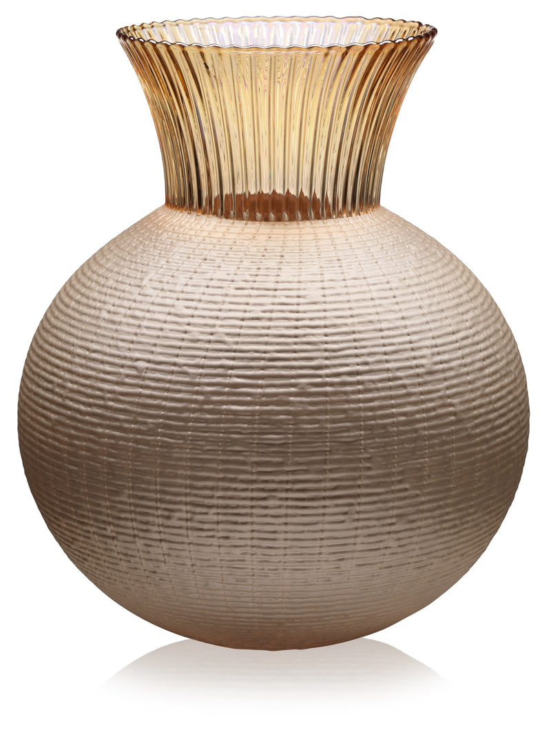 IVV - Ophelia - Vase in amber decorated glass