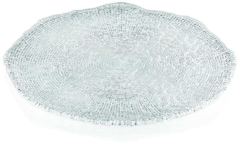 IVV - Diamante' - Platter in clear glass