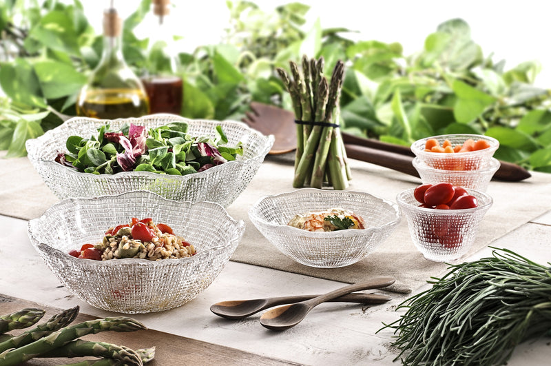 IVV - Diamante' - 2 tier round stand in clear glass with metal stand Piatti I Plates