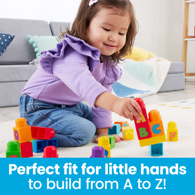 MEGA BLOKS ABC Building Bag 30-Piece Set (HRR60) — child stacking blocks
