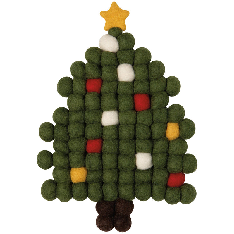 Jubilee - Christmas Tree Felt Wool Trivet