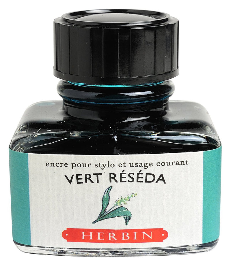 Jacques Herbin - Fountain Pen Ink - 30ml Bottled Office Supplies Reseda Green
