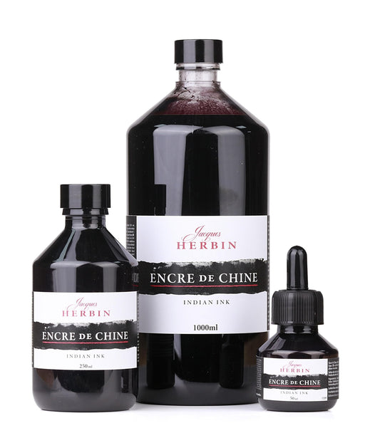 Jacques Herbin - India/China Ink 50ml Bottle - Black Office Supplies