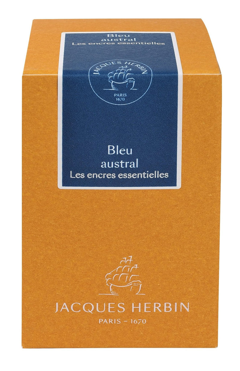 Jacques Herbin Essential Austral Blue writing ink – 50 mL bottle