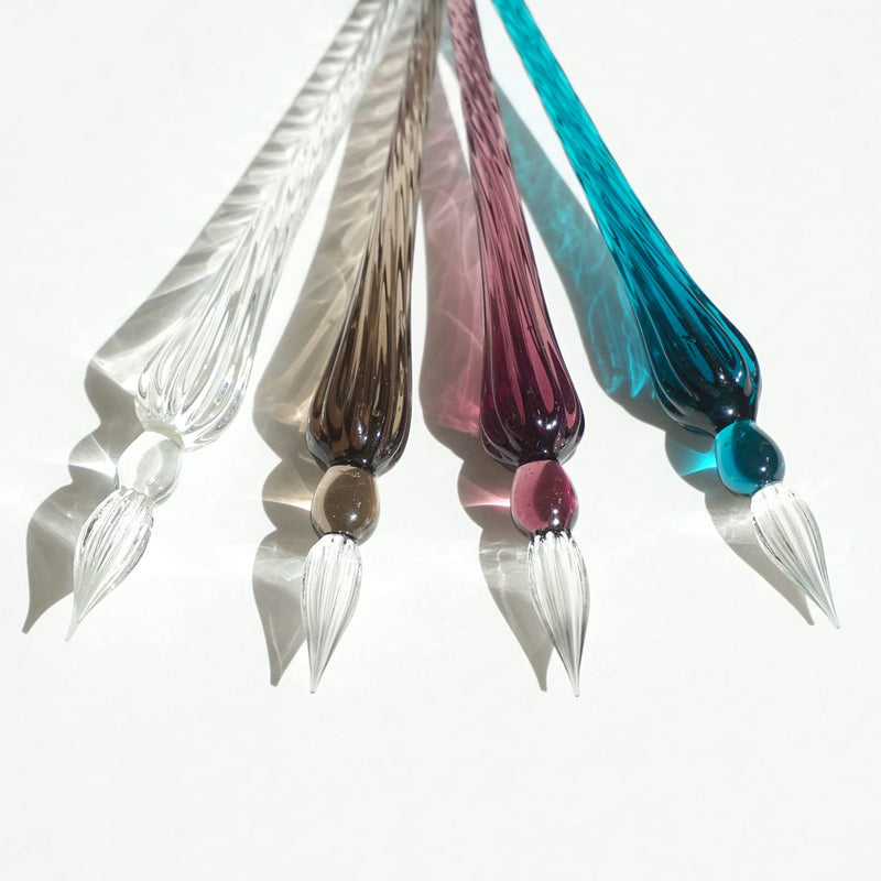 Jacques Herbin - Round Glass Pen 18 cm - Emerald Office Supplies