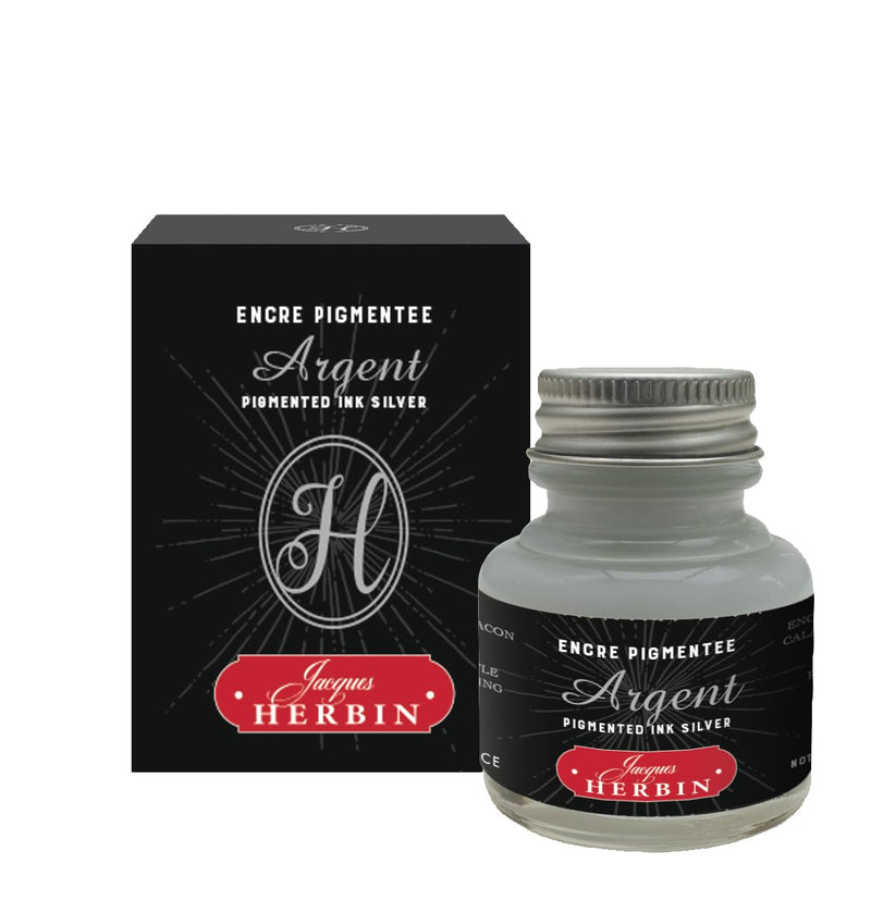 Jacques Herbin - Silver pigment ink 30ml Arts & Crafts