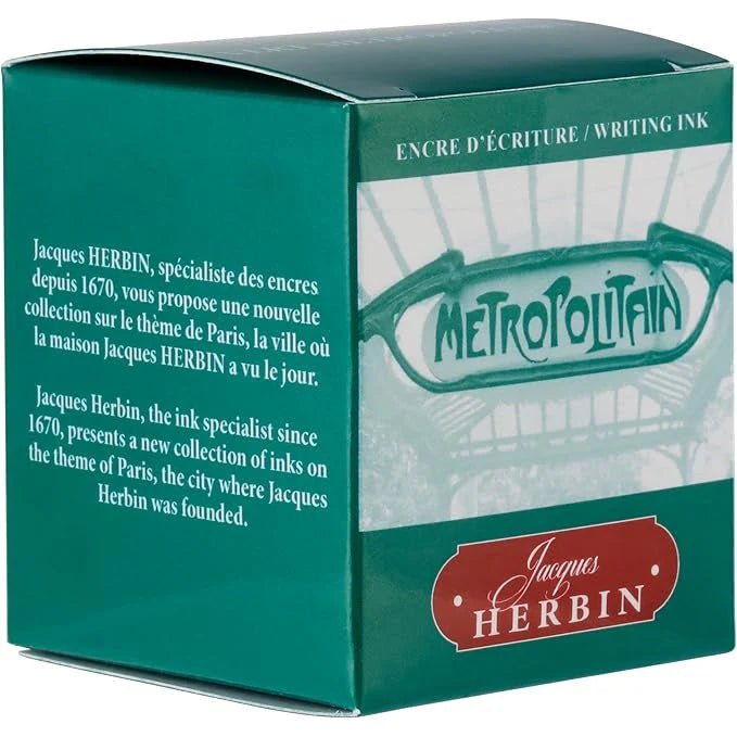 Jacques Herbin - Writing ink - Green - Paris Metro 30ml Office Supplies
