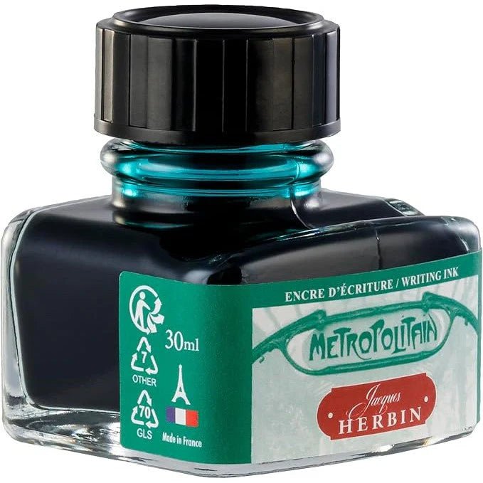 Jacques Herbin - Writing ink - Green - Paris Metro 30ml Office Supplies