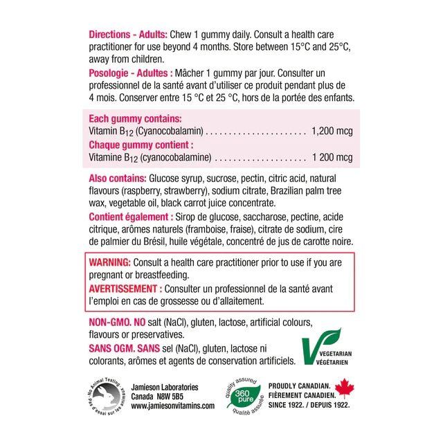 Jamieson - B12 Gummy NEW Health & Wellness