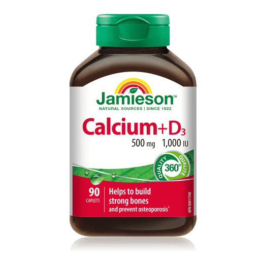 Jamieson - Calcium 500MG Vitamin D 1000IU 90's Health & Wellness