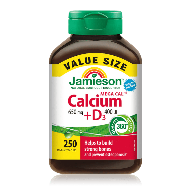 Jamieson - Mega Cal 650MG Vit D 400IU VS Health & Beauty