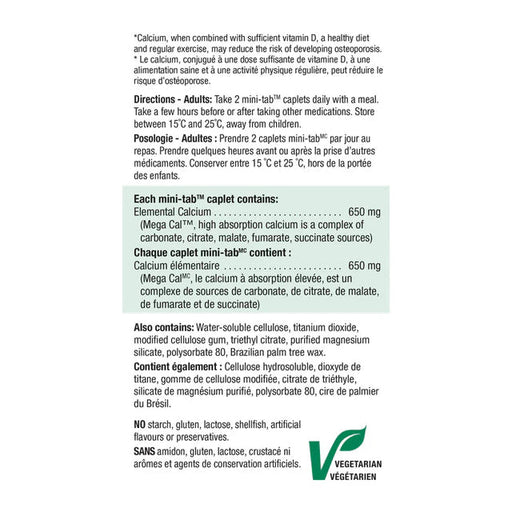 Jamieson - MegaCal Calcium 650mg 100's+20's Free Beauty & Personal Care