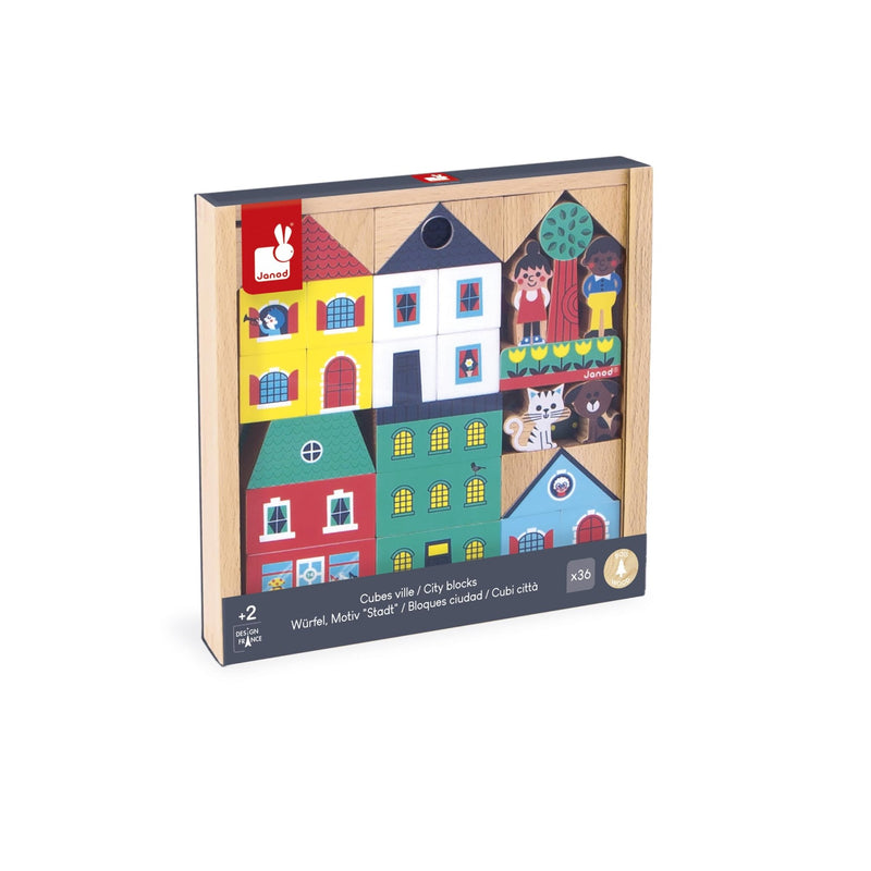 Janod - CROSS ROADS: CITY BLOCKS Games & Toys