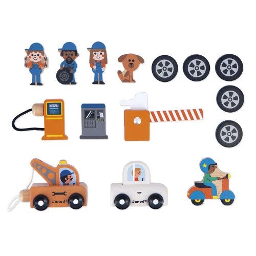 Janod - CROSS ROADS - CITY GARAGE Toys & Games