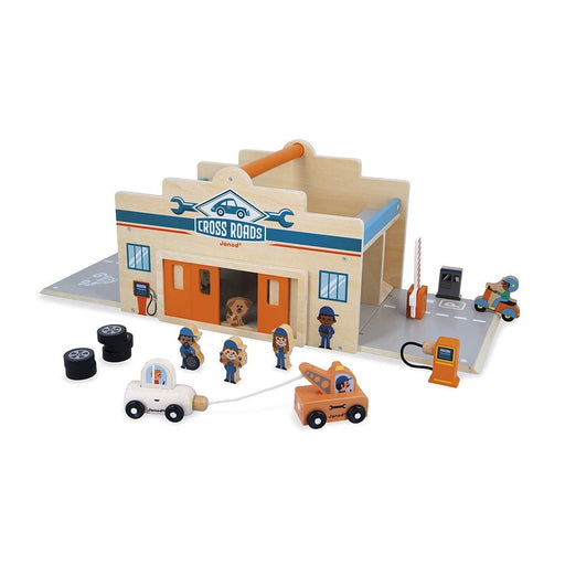 Janod - CROSS ROADS - CITY GARAGE Toys & Games