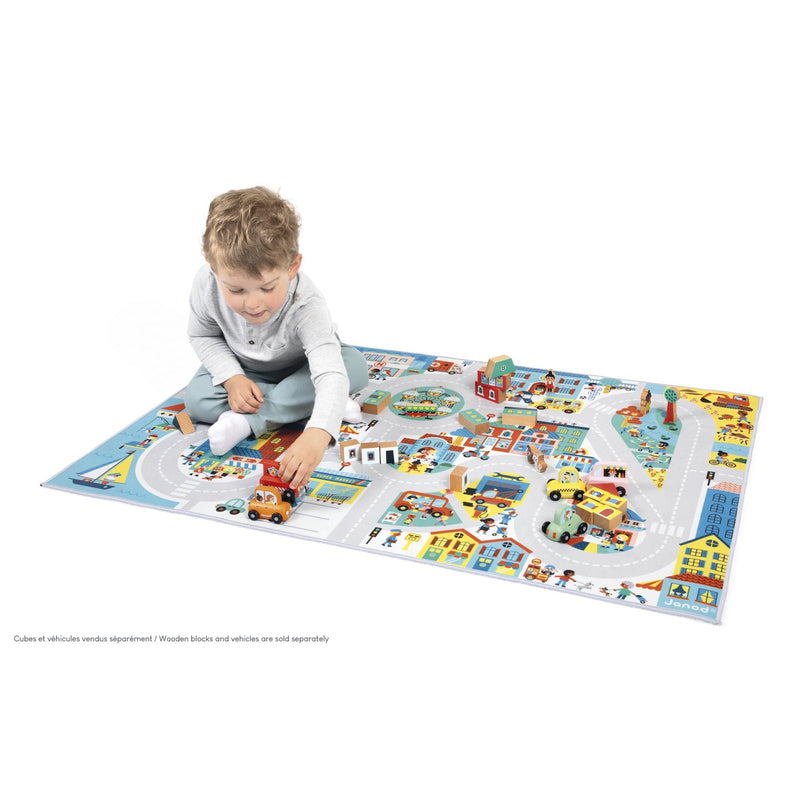 Janod - CROSS ROADS: CITY PLAY MAT Mother & Baby