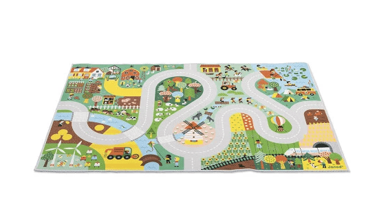 Janod - CROSS ROADS: COUNTRYSIDE PLAY MAT Games & Toys