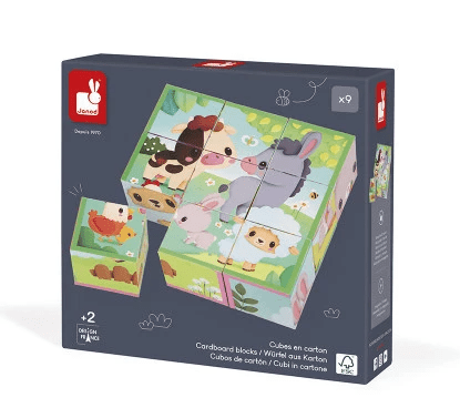 Janod - FARM: FARM - THERMED BLOCKS Games & Toys