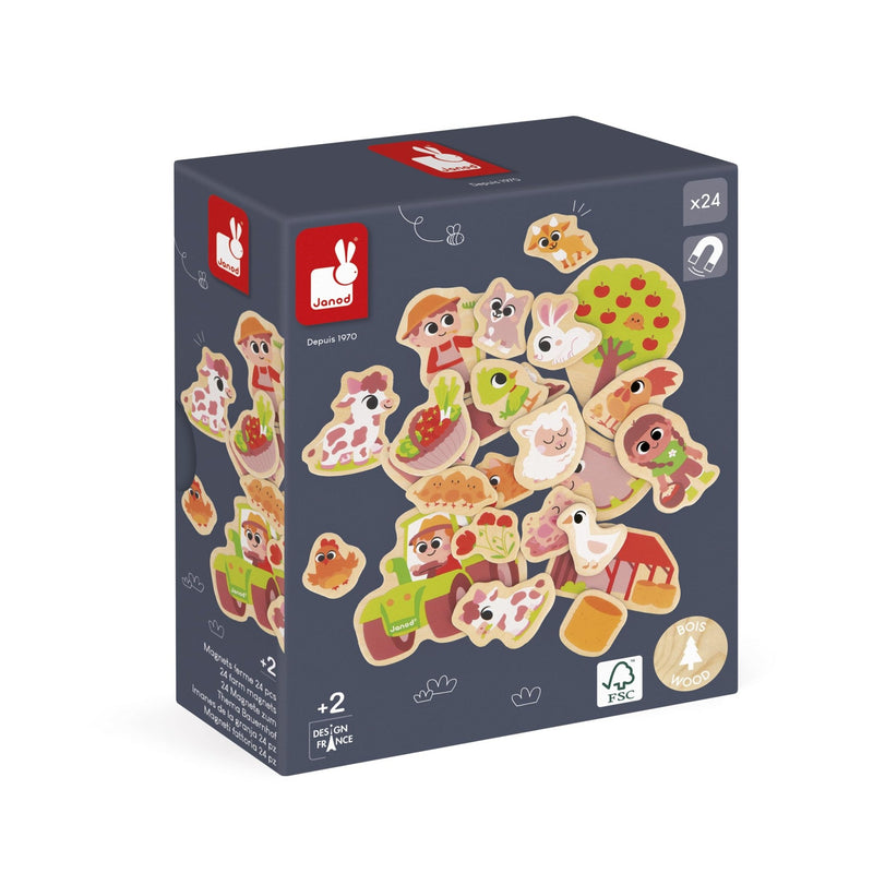 Janod - FARM MAGNETS - 24pcs Games & Toys