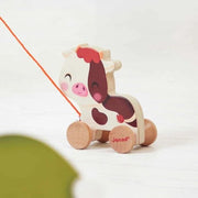 Janod - FARM: PULL - ALONG COW Games & Toys
