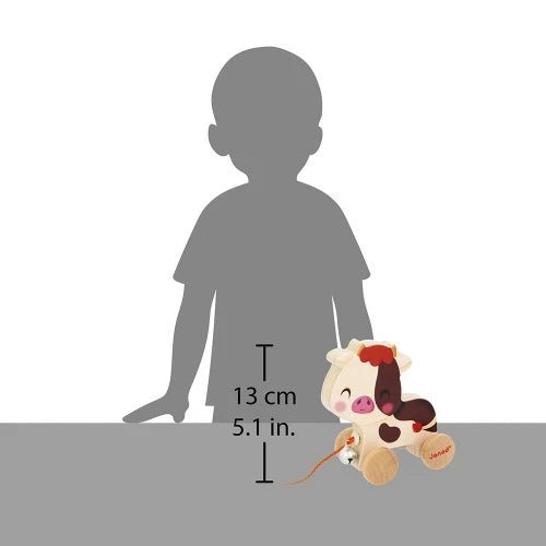 Janod - FARM: PULL - ALONG COW Games & Toys