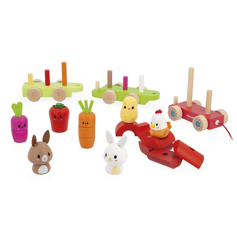 Janod - Farm Pull - along Train Games & Toys