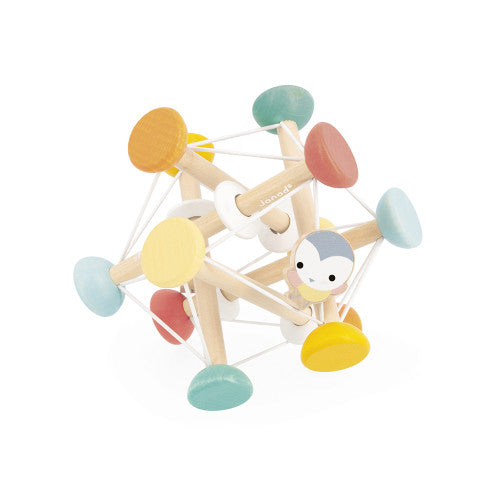 Janod Pure Wooden Sensory Ball - front view